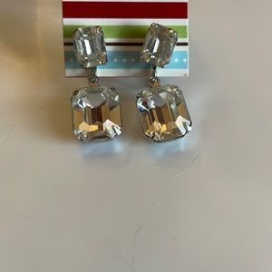 Vintage pair/Cora Clip on Earrings.Diamond rhinestones art deco wedding …